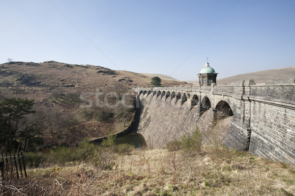 Stockfoto: Vallei · wales · hemel · water · Blauw · heuvels