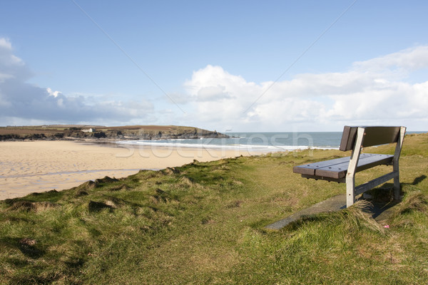 Banc vue siège plage hiver [[stock_photo]] © bobhackett