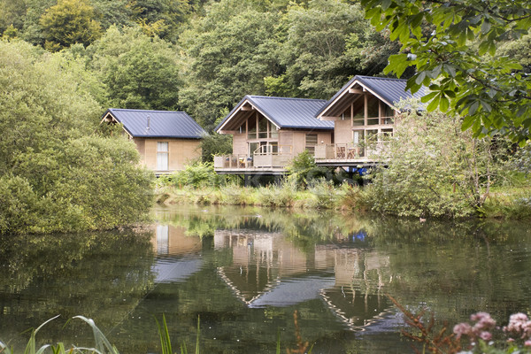 [[stock_photo]]: Vacances · lac · forêt · eau · été