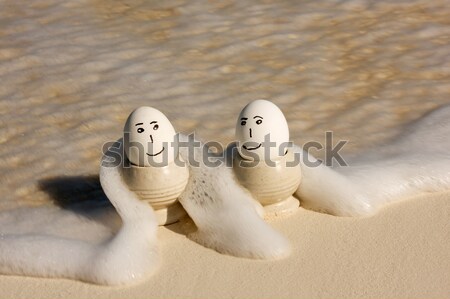 Stockfoto: Eieren · vakantie · ei · strand · zomer