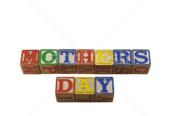 Madres día edad bloques alfabeto Foto stock © bobkeenan