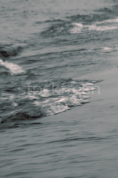 Negru alb Michigan lac surf valuri Imagine de stoc © bobkeenan