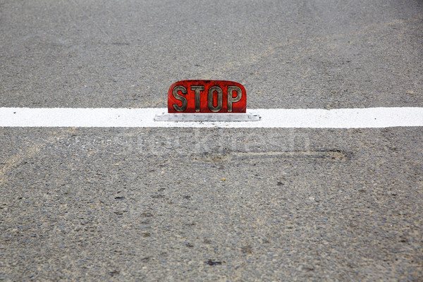 Old road stop sign Stock photo © bobkeenan