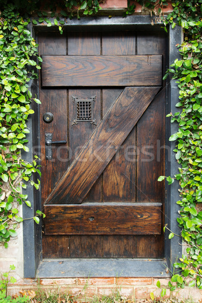 Сток-фото: тайну · саду · двери · небольшой · испанский · стиль