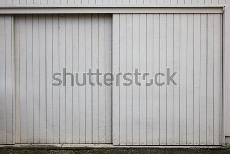Sliding wood garage doors Stock photo © bobkeenan