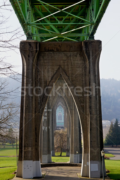 Beneath St. Johns Bridge Stock photo © bobkeenan