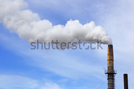 Smoke stack blue sky Stock photo © bobkeenan