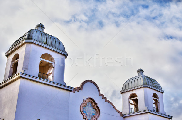 Hdr misión iglesia imagen estilo estuco Foto stock © bobkeenan