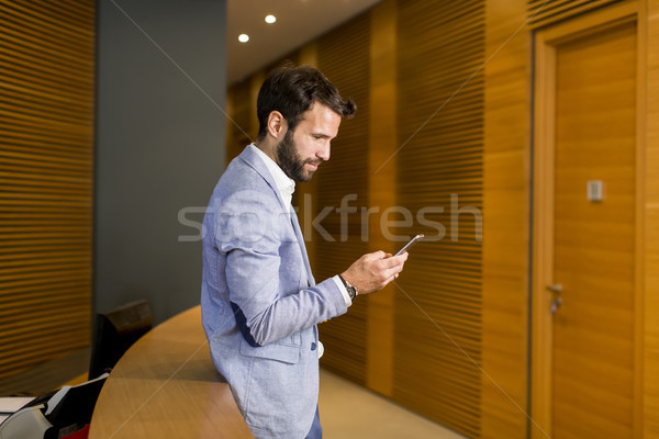 Modern businessman Stock photo © boggy