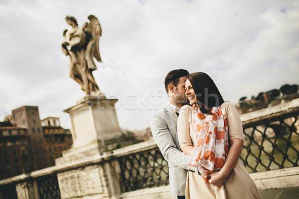 Liebevoll Paar Rom Italien Mann Sommer Stock foto © boggy