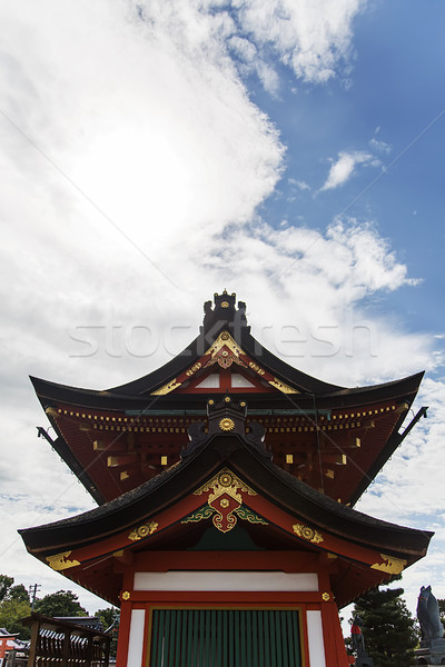 Santuário quioto Japão pormenor edifício vermelho Foto stock © boggy