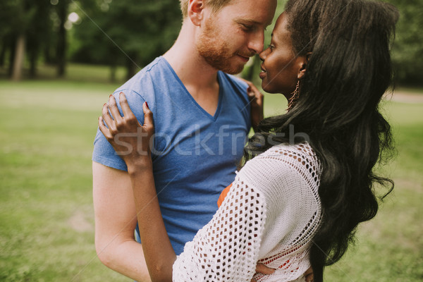 Couple parc heureux jeunes été jour [[stock_photo]] © boggy