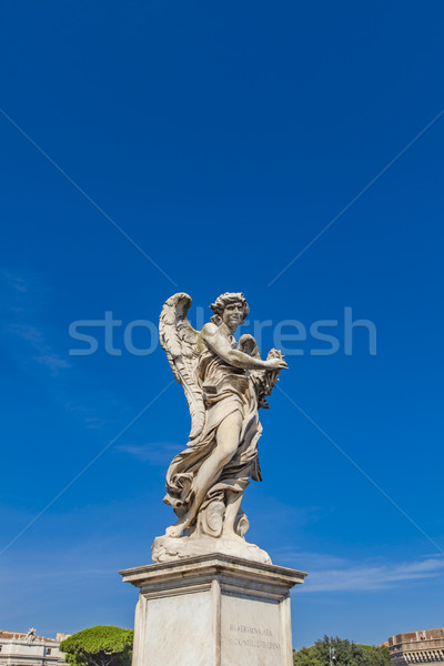 Sculpture on Sant Angelo Bridge in Rome Stock photo © boggy