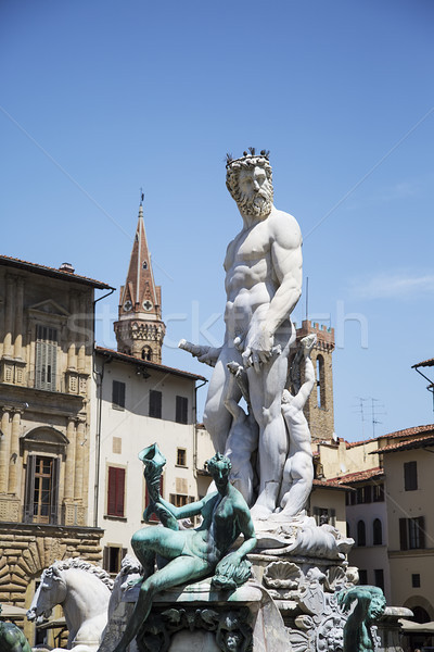 Fountain of Neptune in Florence Stock photo © boggy