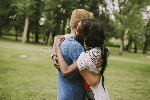 Couple parc heureux jeunes été jour [[stock_photo]] © boggy