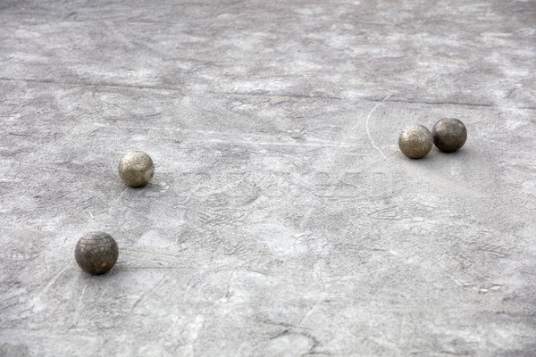 Bocce balls on the ground Stock photo © boggy