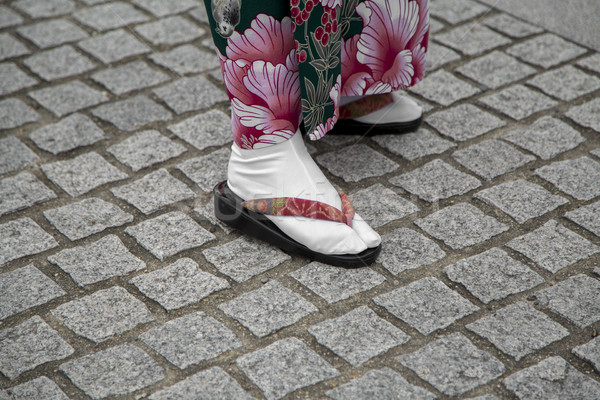 Сток-фото: сандалии · Киото · традиционный · святыня · Япония · женщину