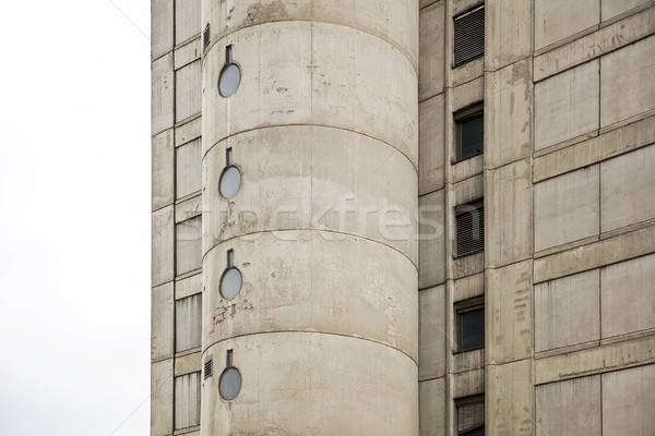 Miejskich konkretnych budynku szczegół miasta Zdjęcia stock © boggy