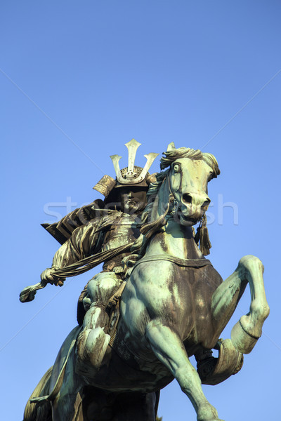 Statuie Tokyo Japonia cal japonez cavaler Imagine de stoc © boggy