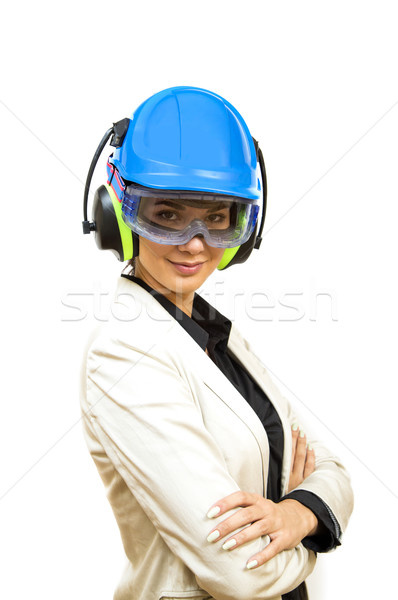 Young woman in protective workwear Stock photo © boggy