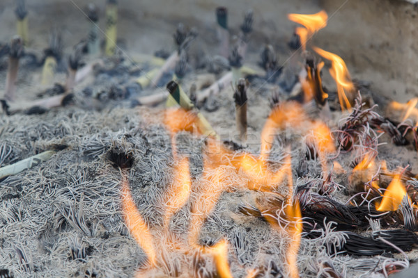 Flame in Asakusa temple Stock photo © boggy