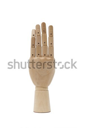 Houten hand geïsoleerd witte hout model Stockfoto © boggy