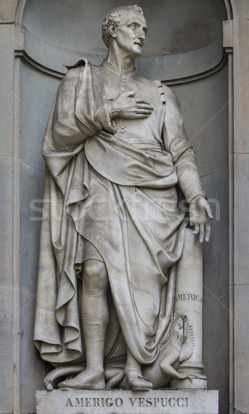Amerigo Vespucci statue in Florence Stock photo © boggy
