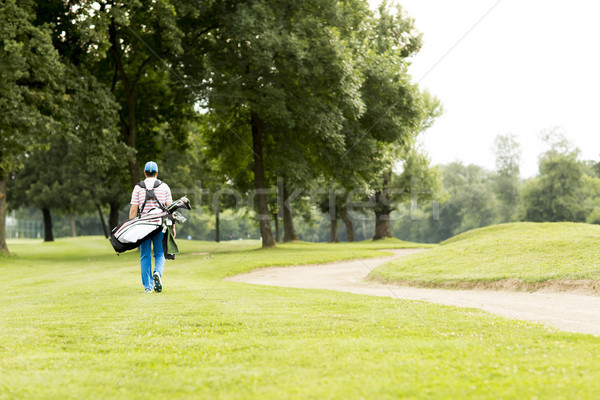 Golf giovane giocare campo da golf erba club Foto d'archivio © boggy