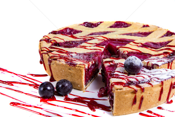 Sweet cherry tart Stock photo © boggy