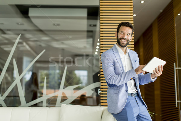 Сток-фото: бизнесмен · таблетка · цифровой · служба · адвокат · менеджера