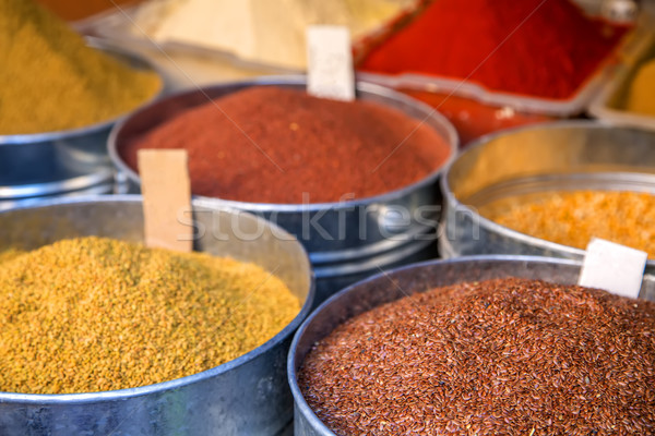 Pazar alışveriş renk tahıl kültür Stok fotoğraf © boggy