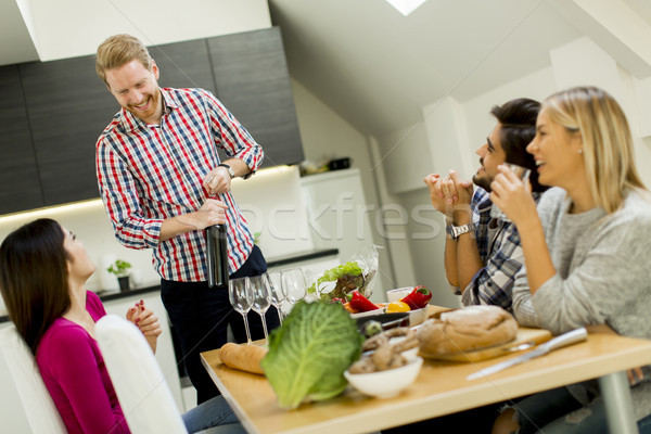 Friends at the dinner Stock photo © boggy