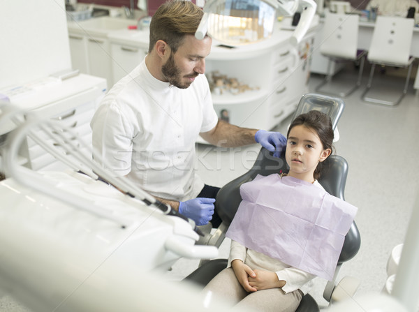 Stock photo: Child patient at the dentist