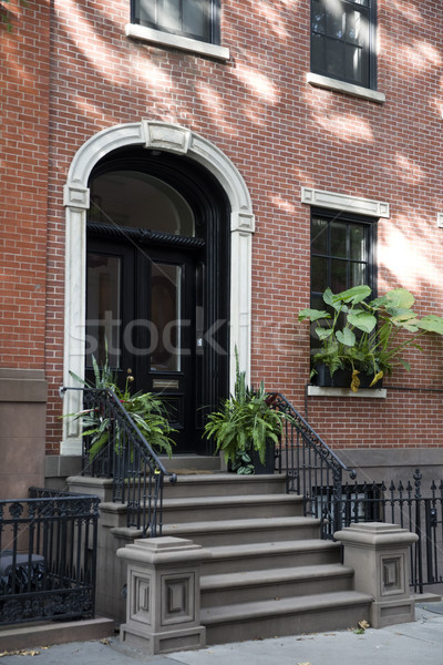 Traditional New York buildings from Brooklyn Heights Stock photo © boggy