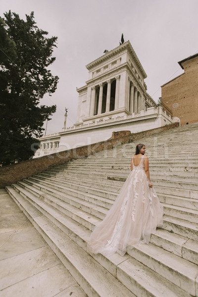 Bride in wedding dress in Rome, Italy Stock photo © boggy
