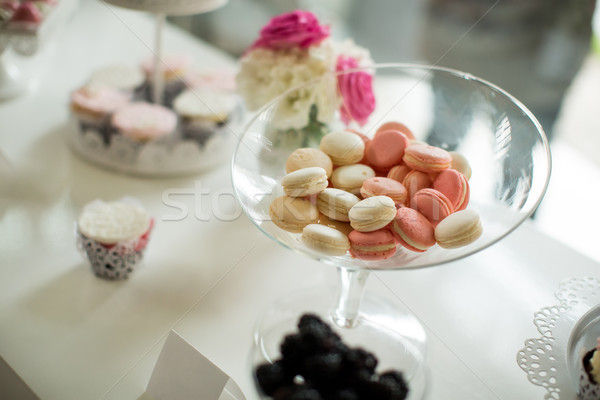 Wedding macaroon decoration Stock photo © boggy