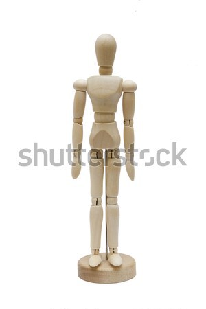Wooden dummy isolated on a white background Stock photo © boggy