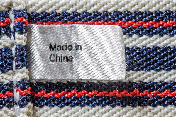 Made in China label Stock photo © boggy