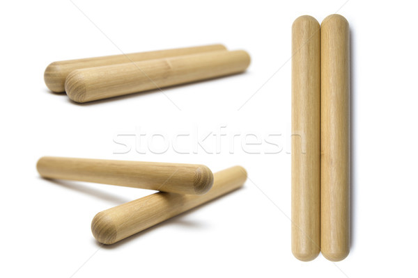 Claves percussion musical instrument Stock photo © boggy