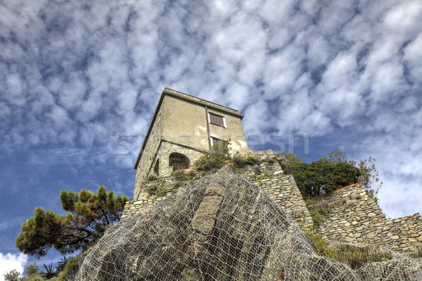 şafak şafak kule kısrak İtalya yaz Stok fotoğraf © boggy