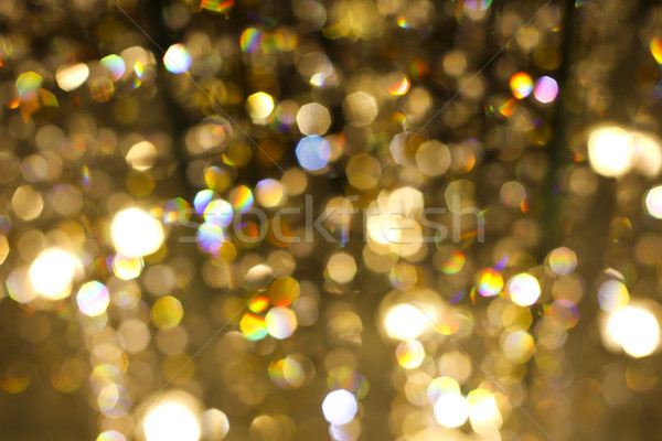 Decoratie abstract Geel bokeh licht gelukkig nieuwjaar Stockfoto © boggy