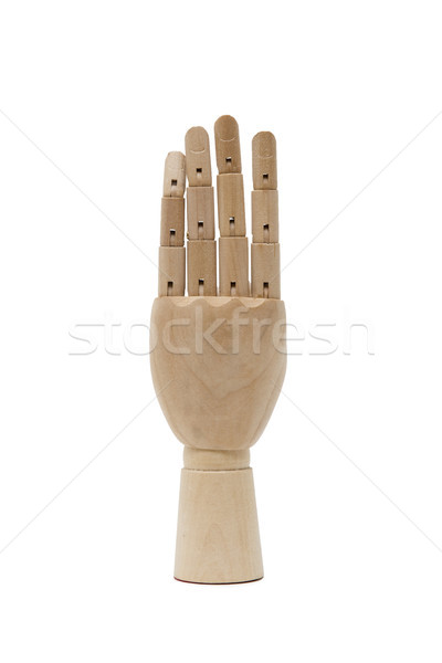 Houten hand geïsoleerd witte hout model Stockfoto © boggy