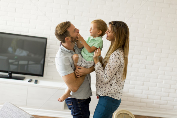 Young happy family Stock photo © boggy