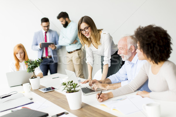 Businesspeople in conference room Stock photo © boggy