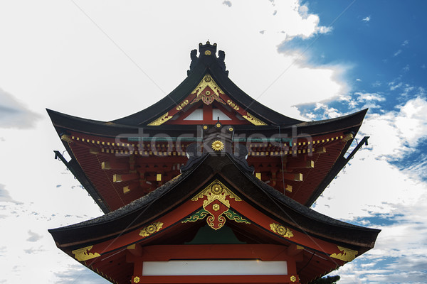 Schrein Japan Detail Gebäude rot Stock foto © boggy