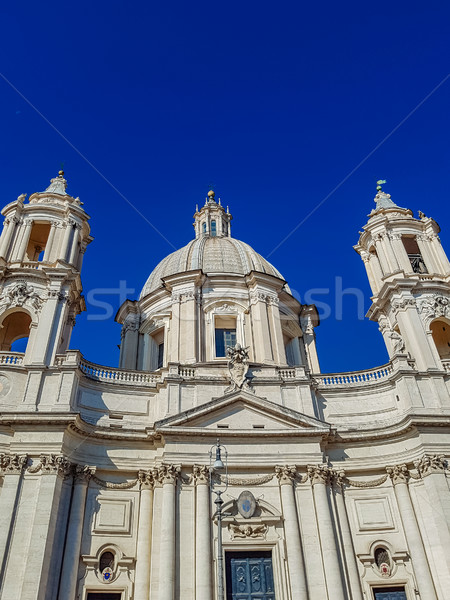 Sant'Agnese in Agone church at Piazza Navona in Rome Stock photo © boggy