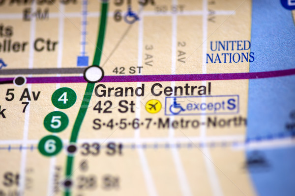 Grand Central 42 St. Lexington Av,Pelham Express Line. NYC. USA Stock photo © boggy