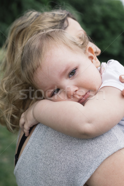 Mom keeps a little girl Stock photo © boggy