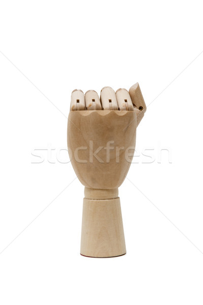 Houten hand geïsoleerd witte hout model Stockfoto © boggy