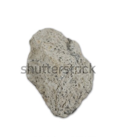 Granitu rock odizolowany biały widoku kamień Zdjęcia stock © boggy